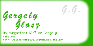 gergely glosz business card